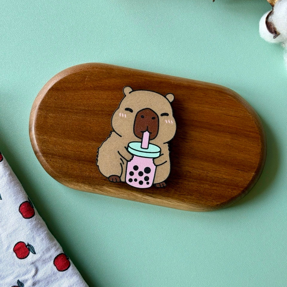 Magnet Capybara & Bubble Tea