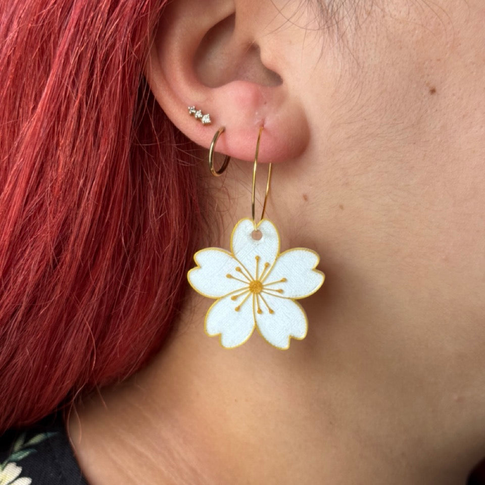 Fleur de Sakura - Boucles d'oreilles
