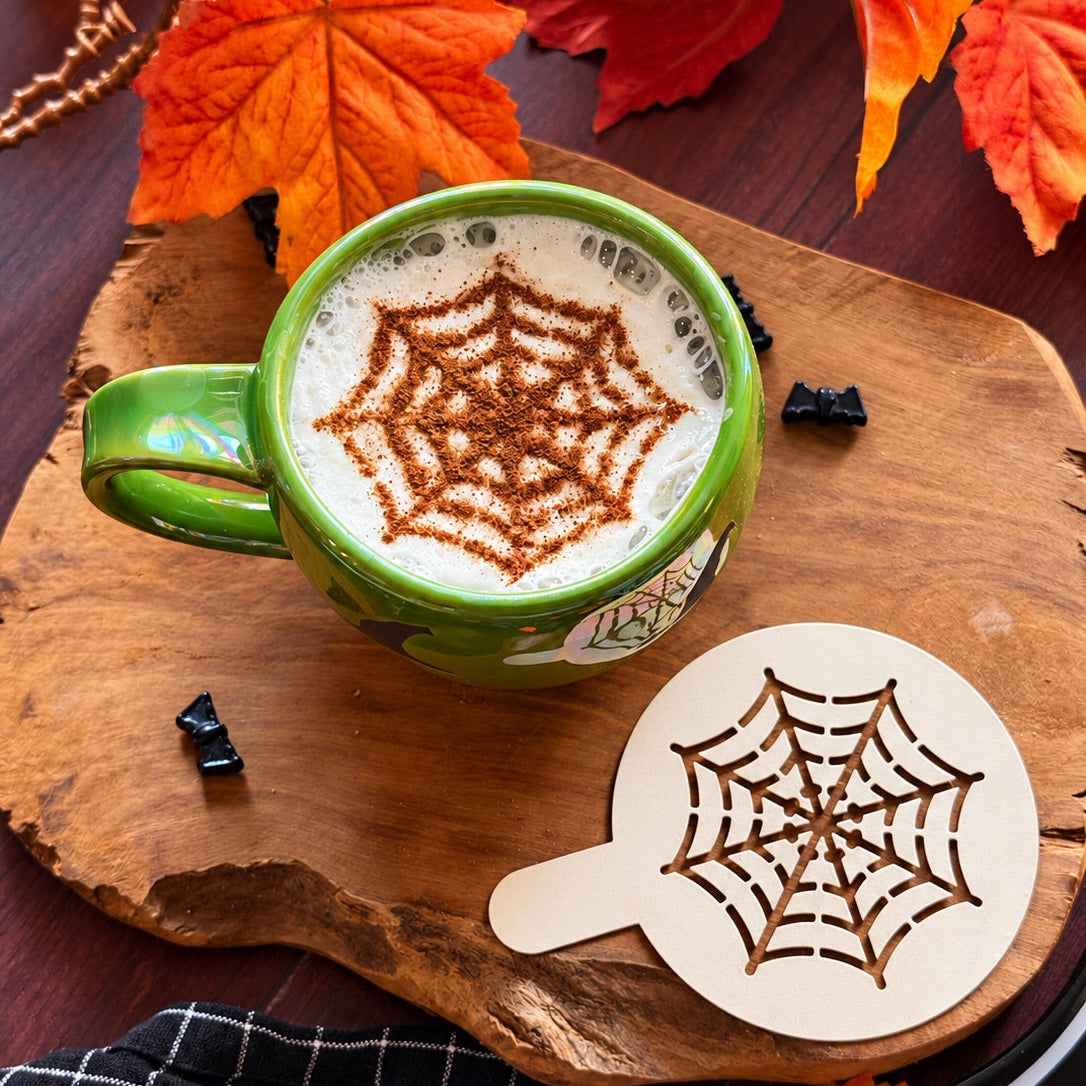 Pochoir Toile d’Araignée – Café & Desserts Halloween