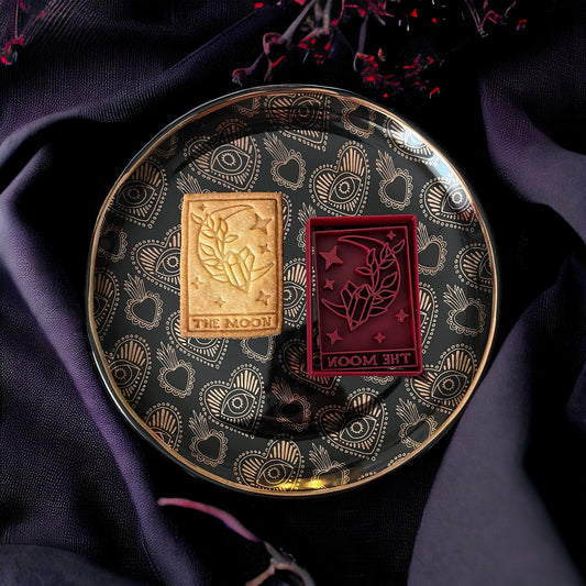 Lot 3 Cartes Tarot (The Moon - The Sun - The Lovers) - emporte-pièces