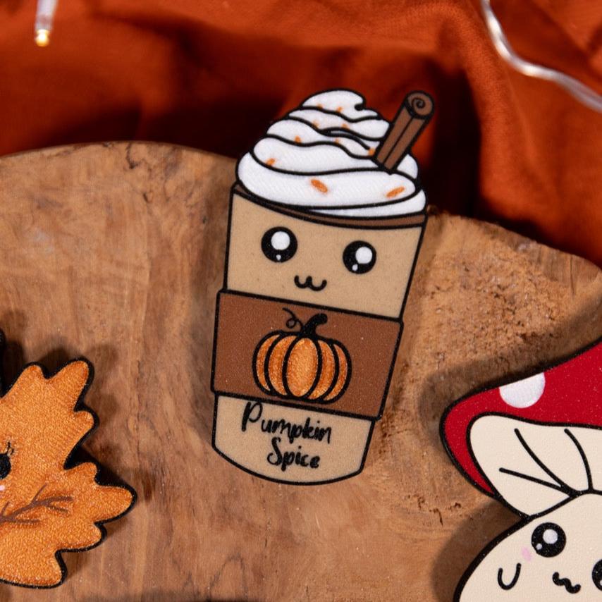 Magnet Pumpkin Spice Latte – Texte ou visage mignon au choix