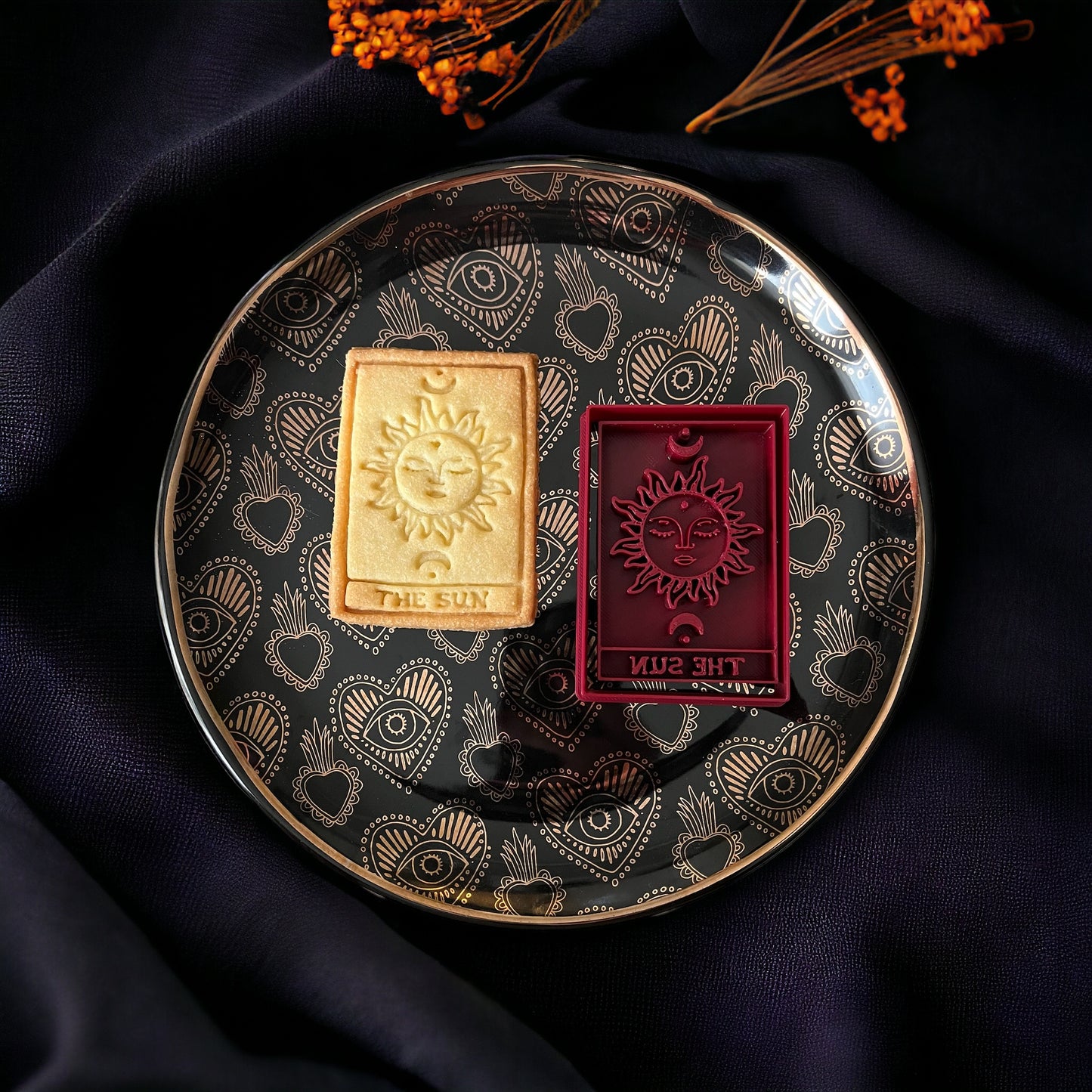 Lot 3 Cartes Tarot (The Moon - The Sun - The Lovers) - emporte-pièces