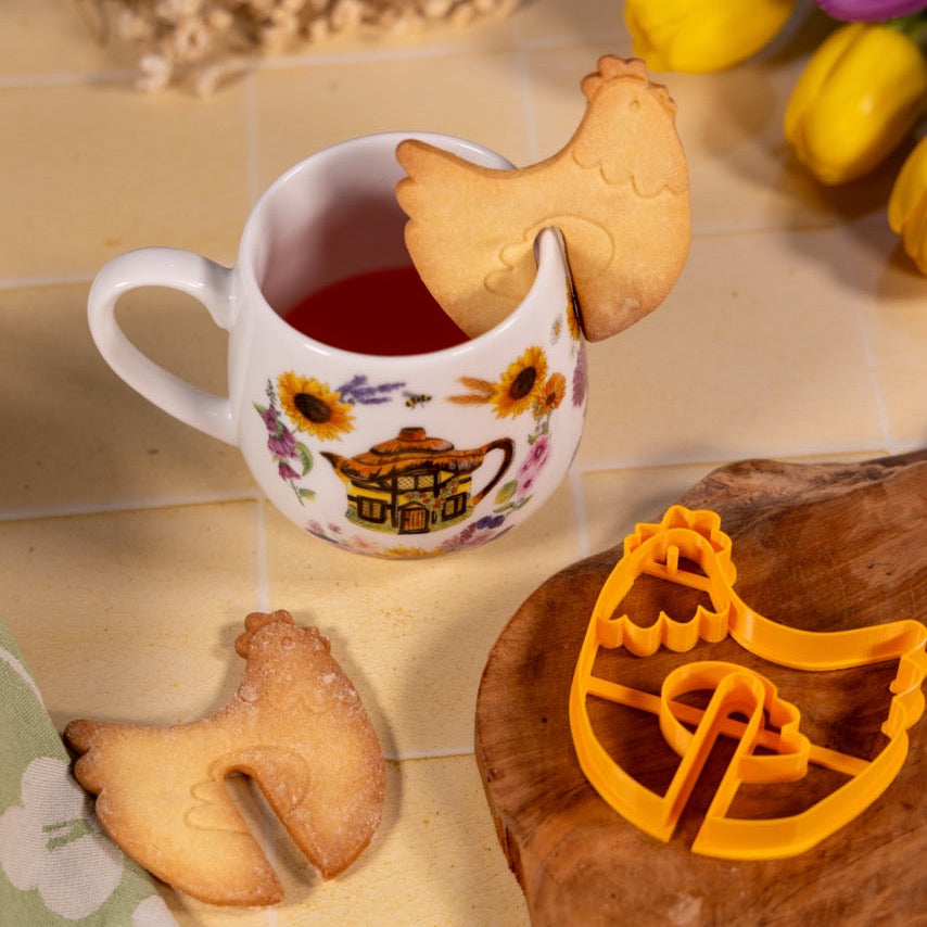 Poule à accrocher à la tasse - emporte-pièce