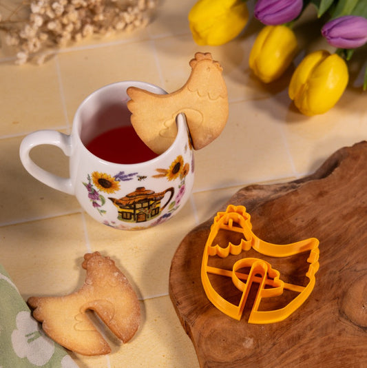 Poule à accrocher à la tasse - emporte-pièce