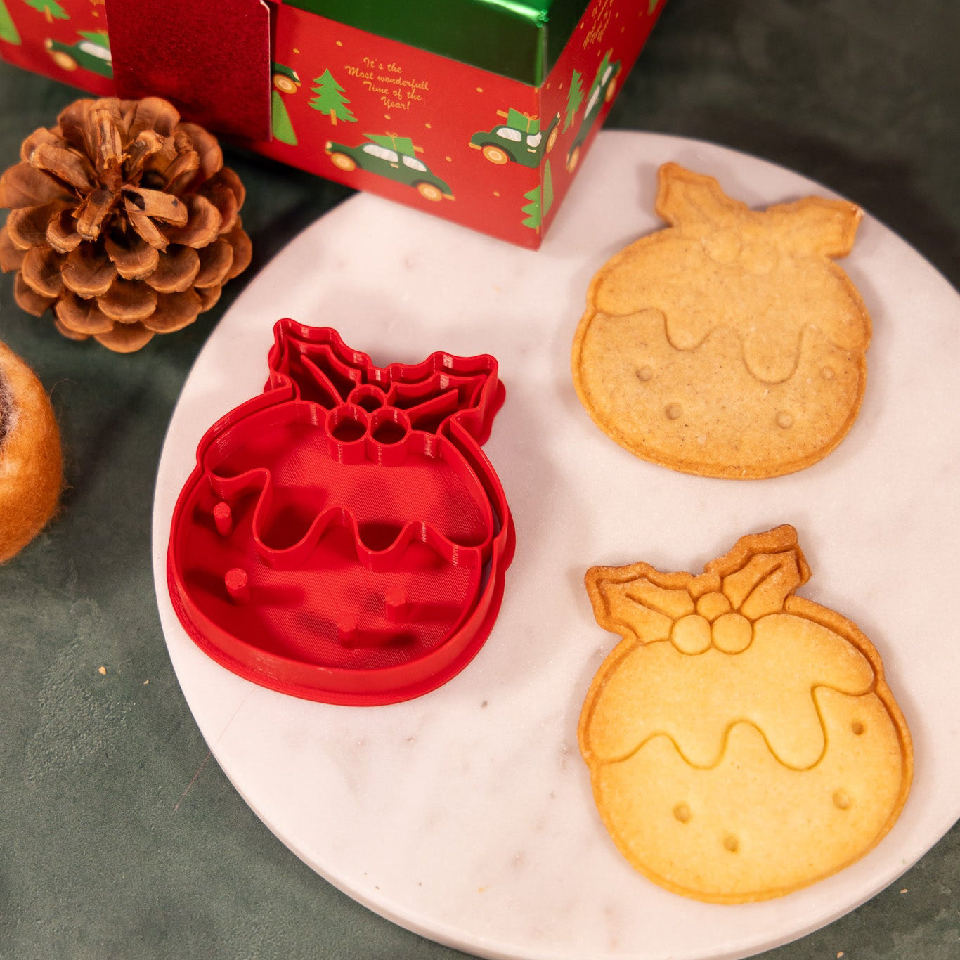 Pudding de Noël - emporte-pièce