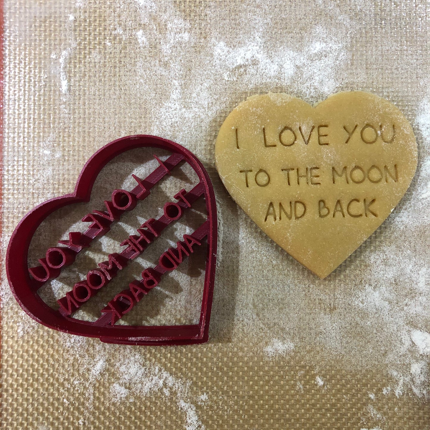 (Déstockage) Coeur "I love you to the moon and back" - emporte-pièce