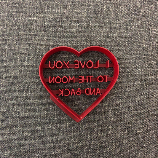(Déstockage) Coeur "I love you to the moon and back" - emporte-pièce