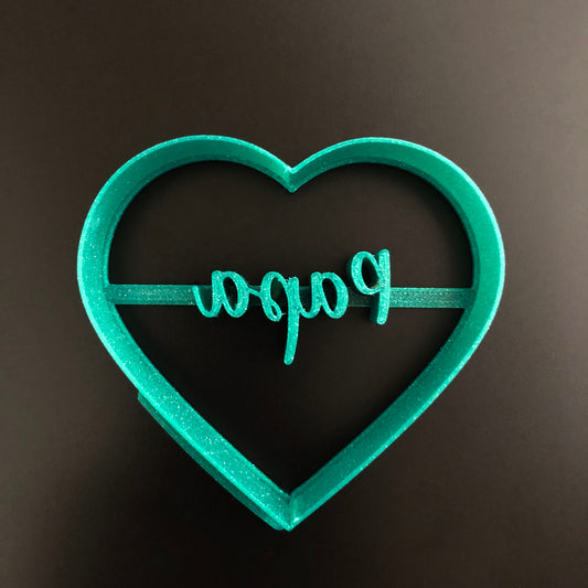 Dad heart cookie cutter