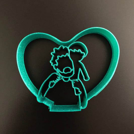 Short hair Father and Child cookie cutter