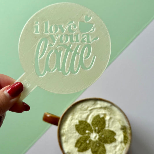 Pochoir I Love you a latte