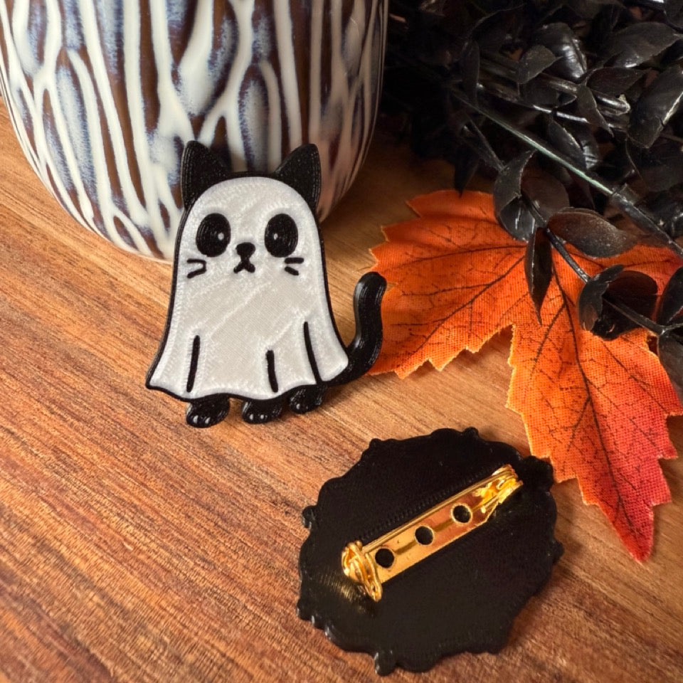 Broche Chat-Fantôme