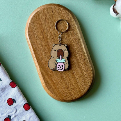 Porte-clés Capybara & Bubble Tea