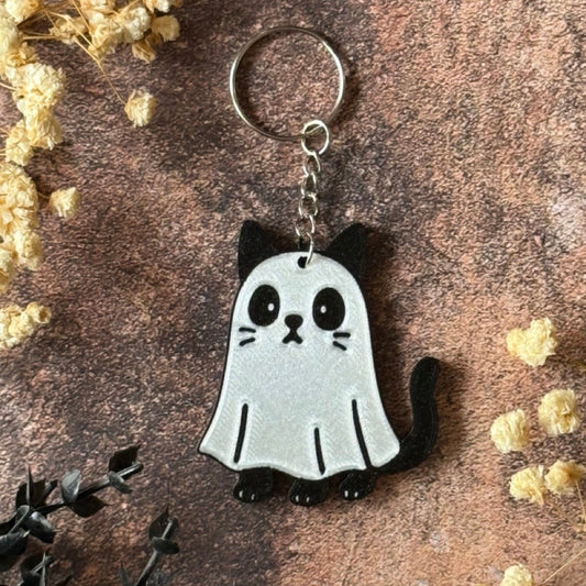 Porte-clé Chat-Fantôme