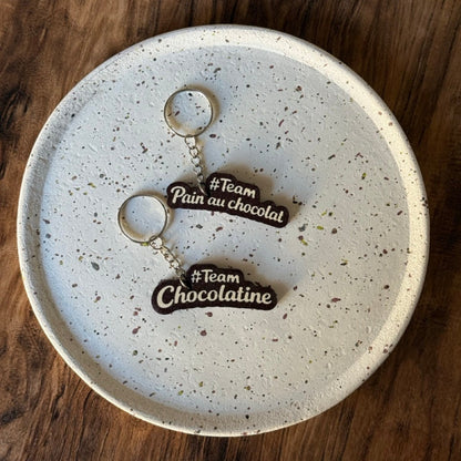 Porte-clé – Team Pain au chocolat / Team Chocolatine