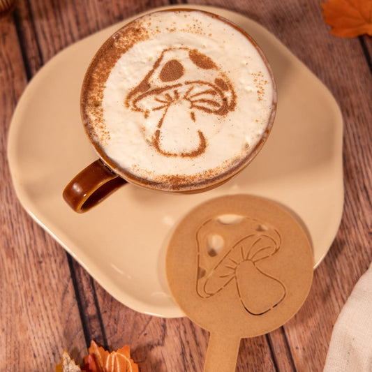 Pochoir Champignon – Café & Pâtisserie
