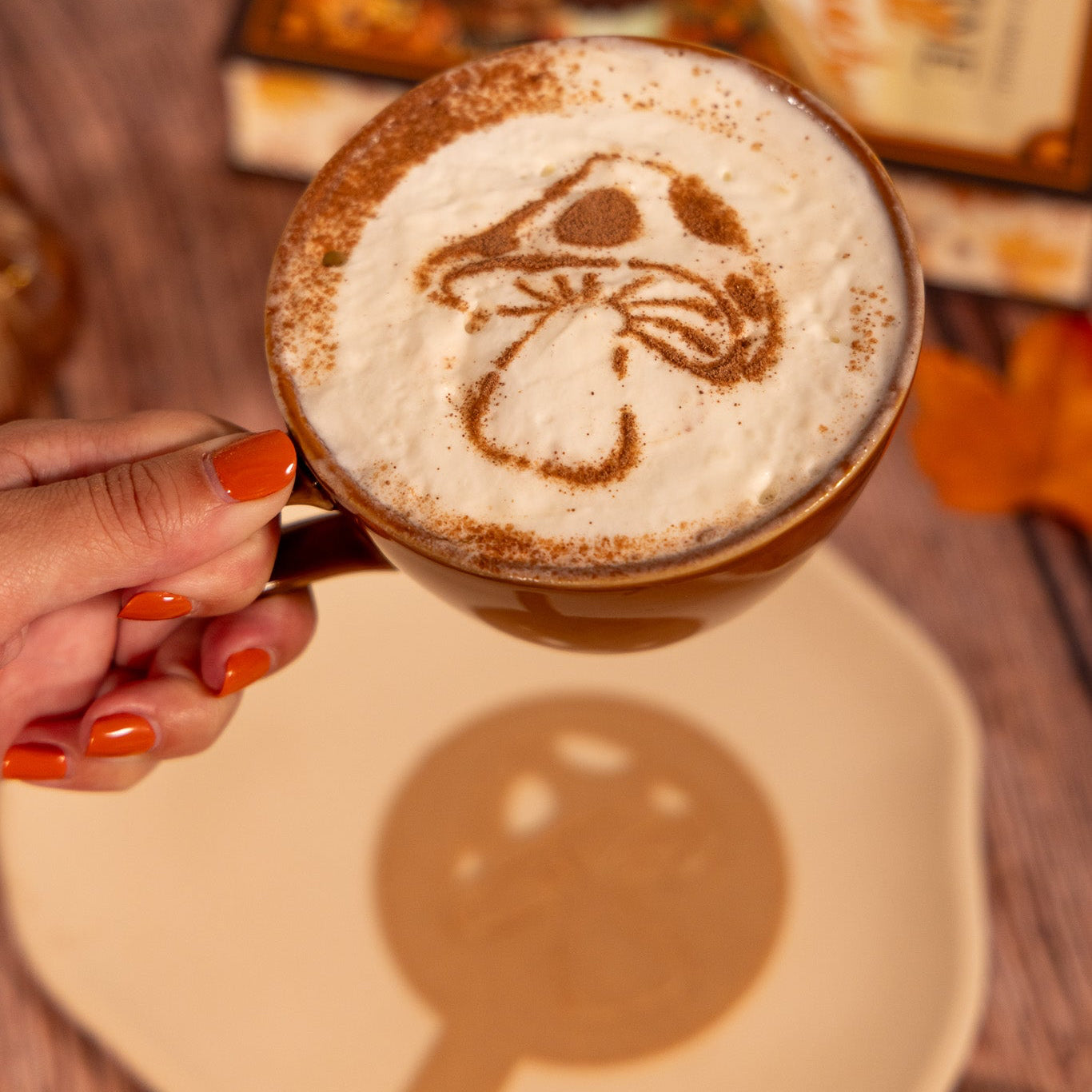 Pochoir Champignon – Café & Pâtisserie