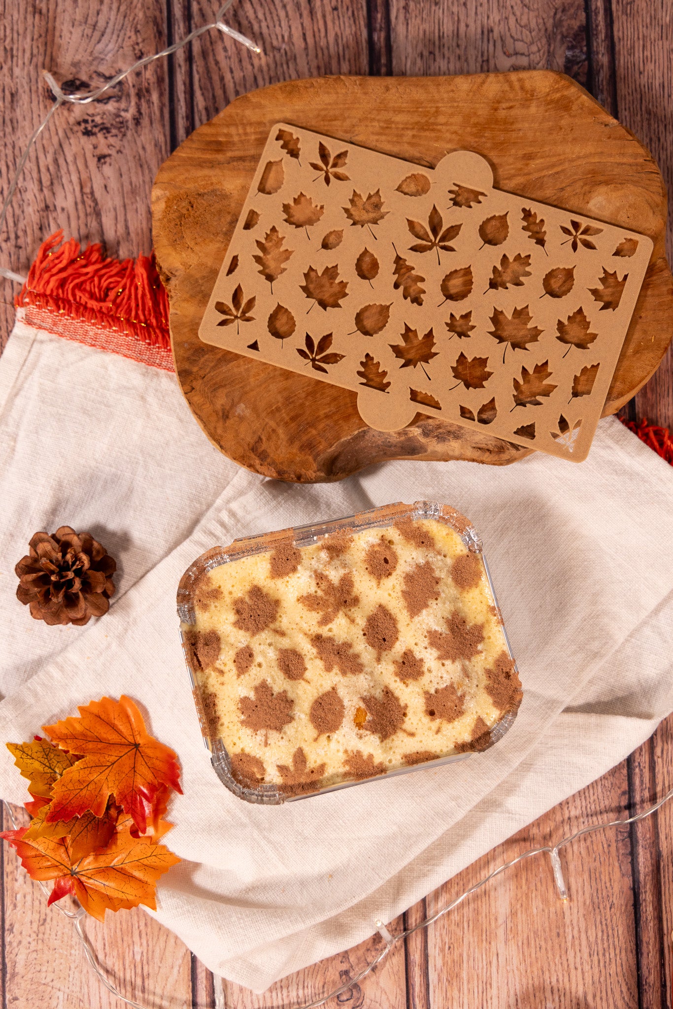 Pochoir Tiramisu Feuilles d’Automne