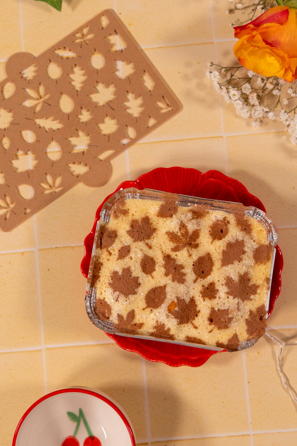 Pochoir Tiramisu Feuilles d’Automne