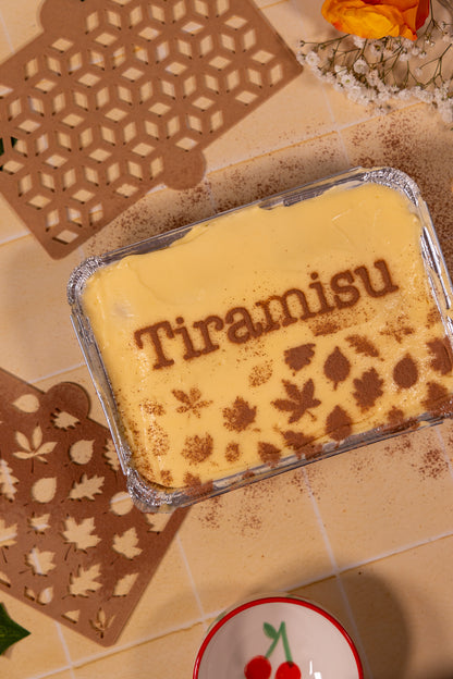 Pochoir Tiramisu – Texte Tiramisu