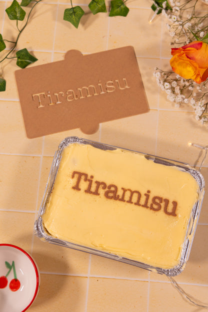 Pochoir Tiramisu – Texte Tiramisu