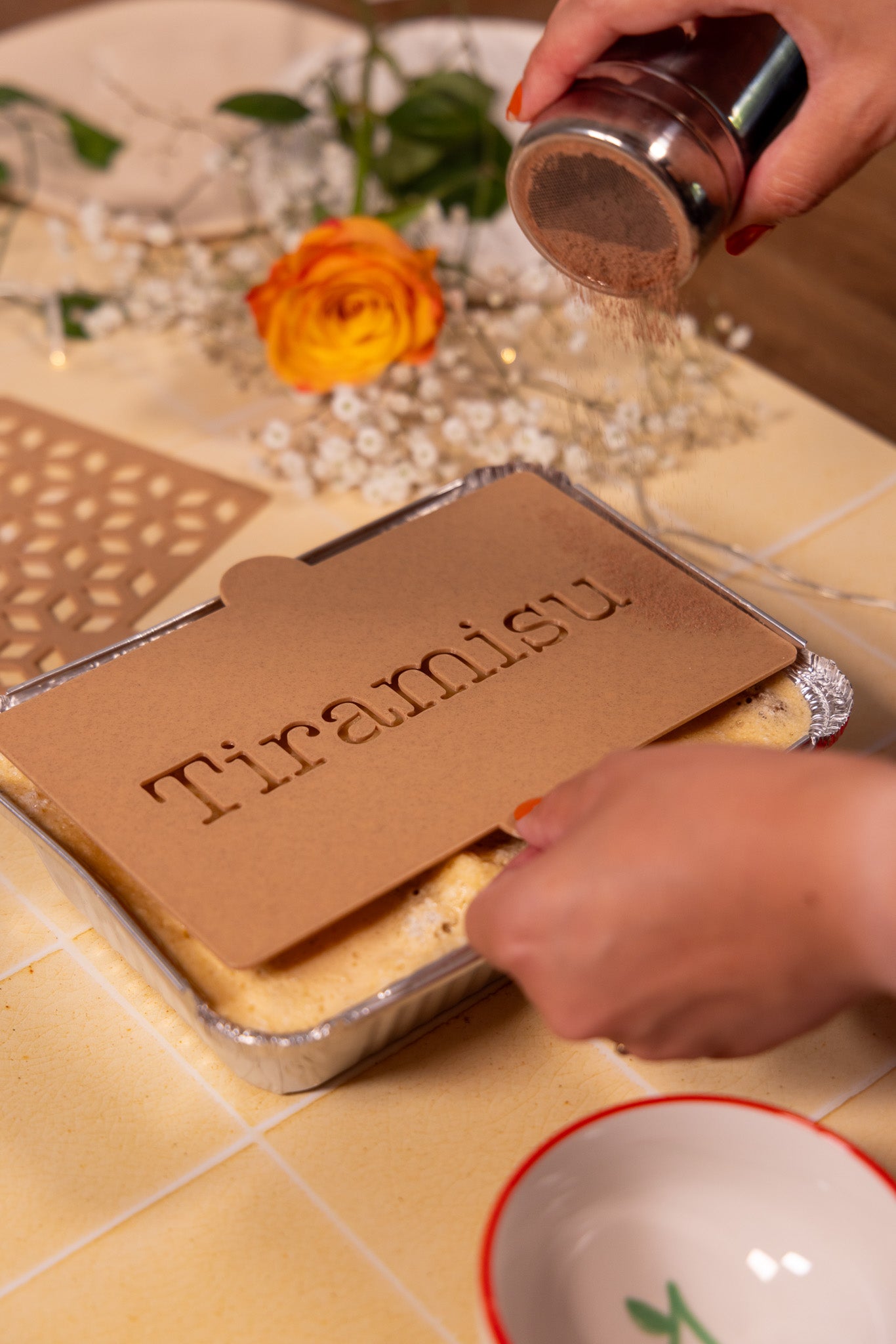 Pochoir Tiramisu – Texte Tiramisu