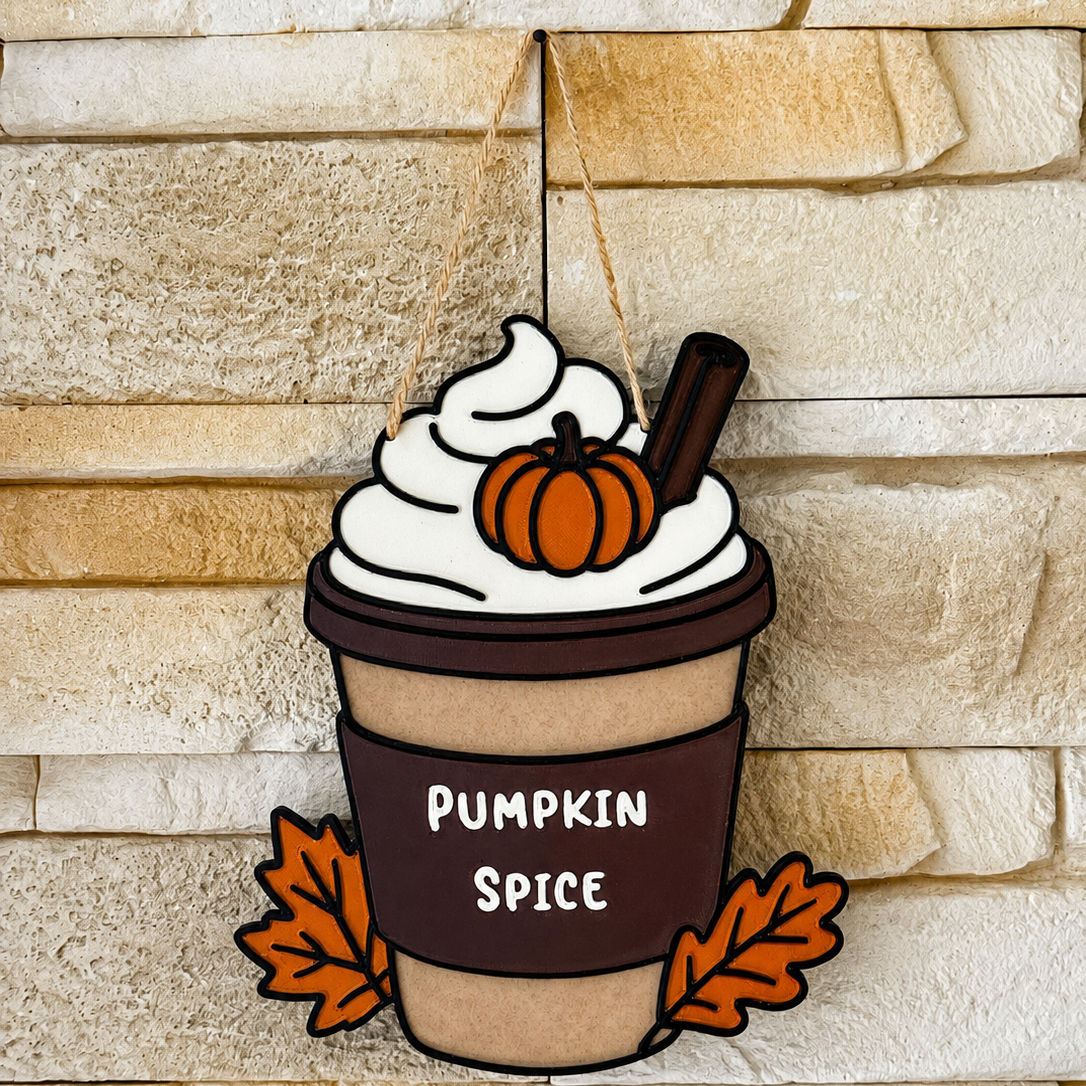 [Précommande] Pumpkin Spice Latte - Décoration murale - Déco Automne