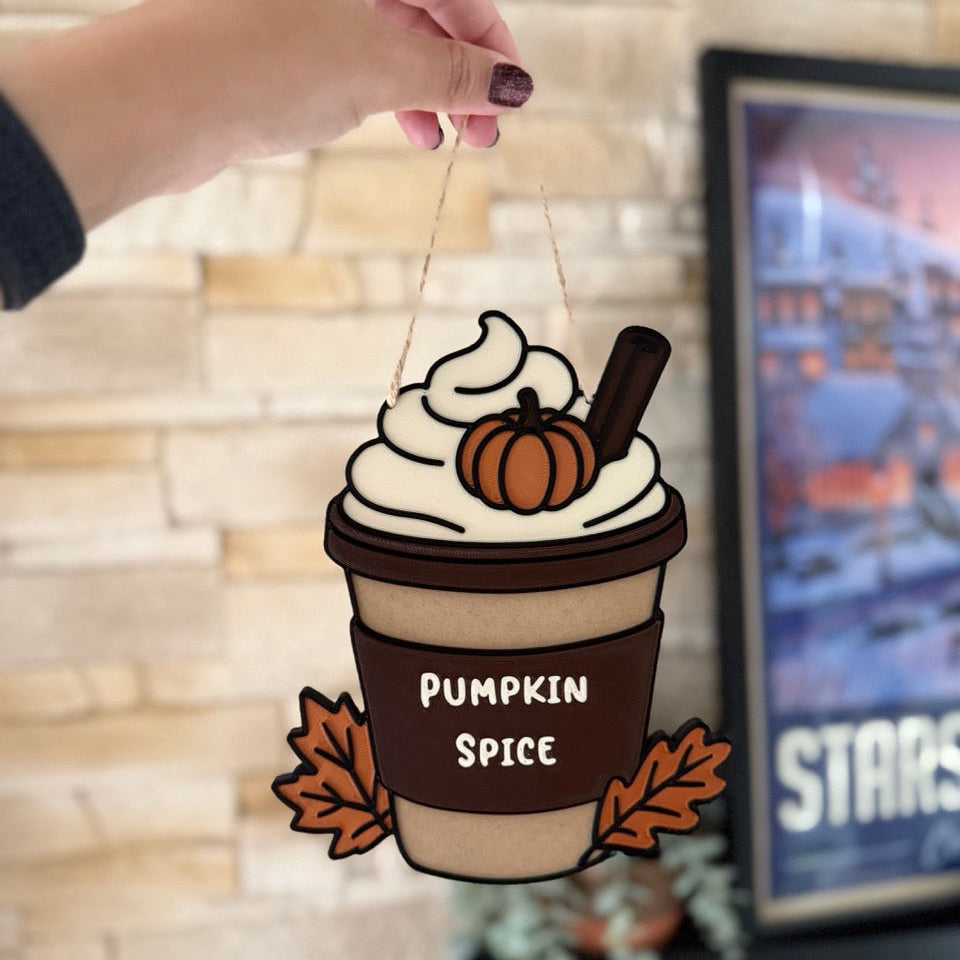 [Précommande] Pumpkin Spice Latte - Décoration murale - Déco Automne