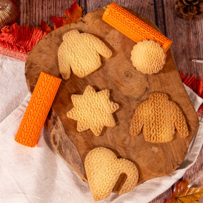 Rouleau Effet Pull – Texture pour biscuits - Embosseur