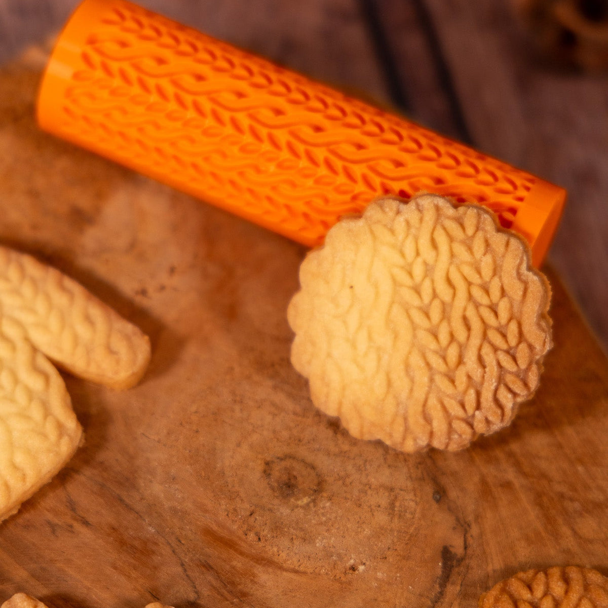 Rouleau Effet Pull – Texture pour biscuits - Embosseur