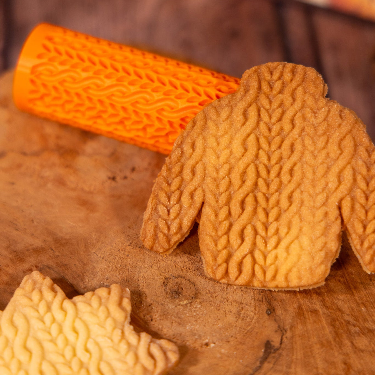 Rouleau Effet Pull – Texture pour biscuits - Embosseur
