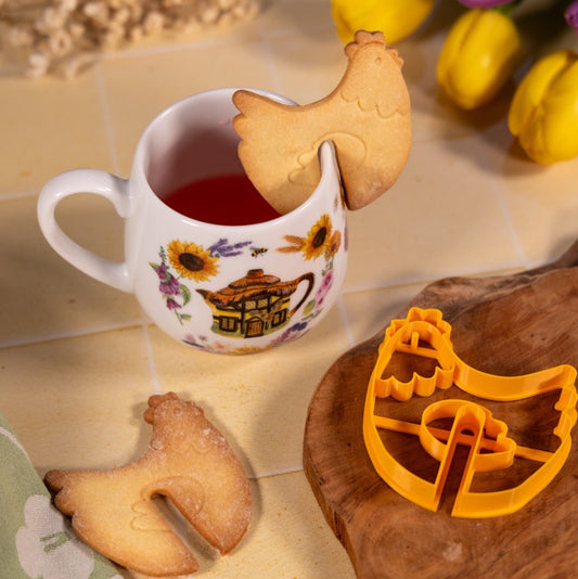 Poule à accrocher à la tasse - emporte-pièce