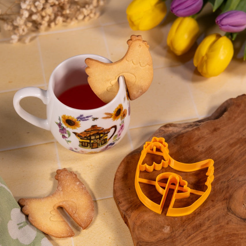 Poule à accrocher à la tasse - emporte-pièce
