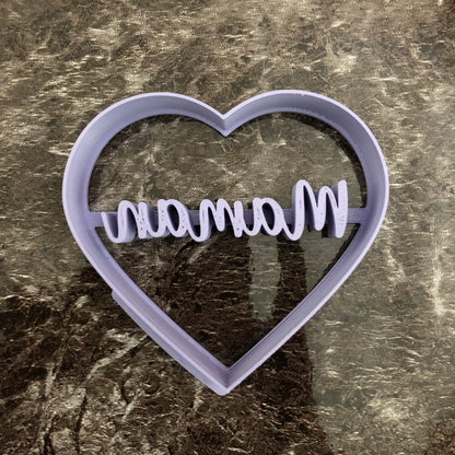 Mom heart cookie cutter