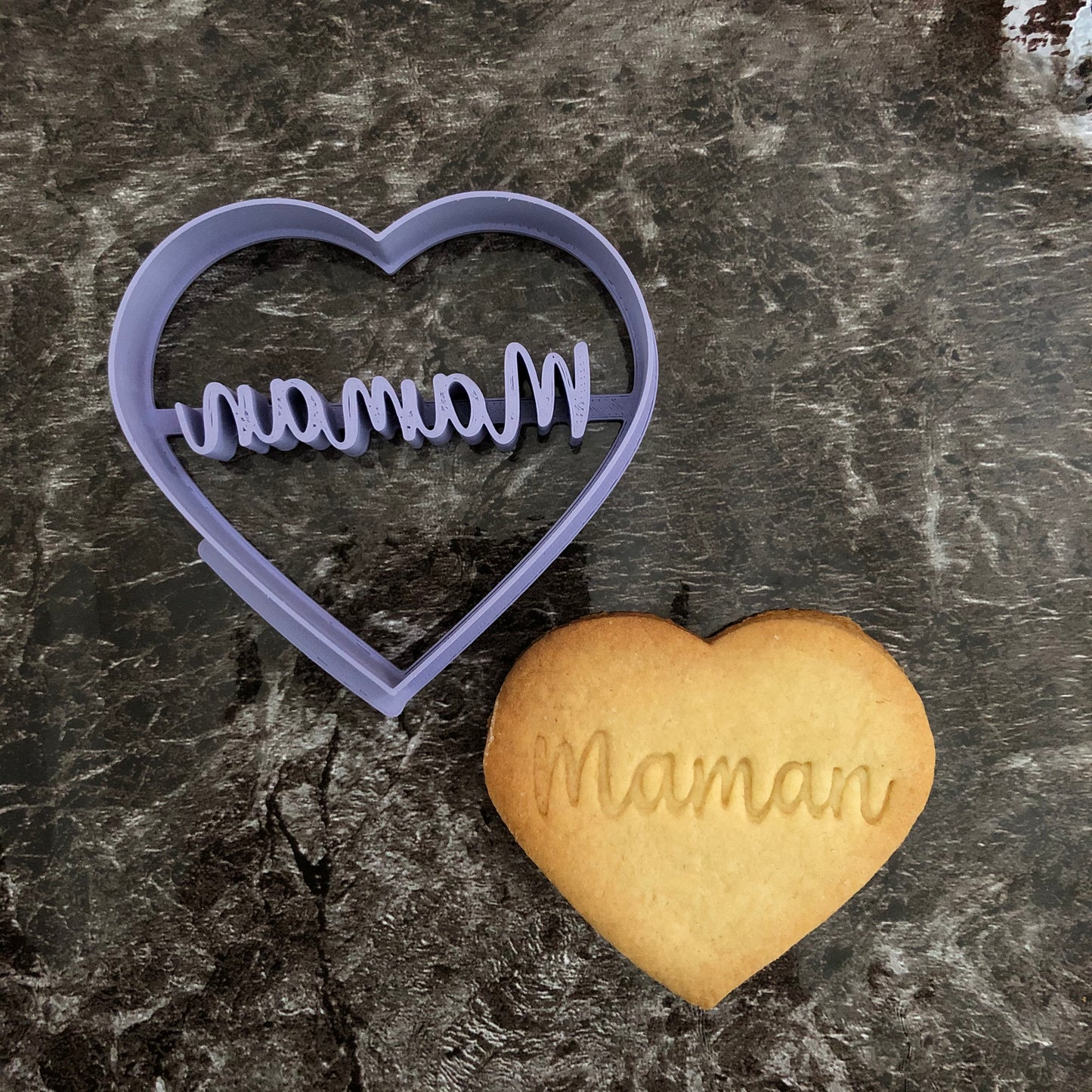 Mom heart cookie cutter