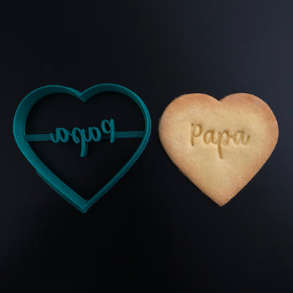 Dad heart cookie cutter