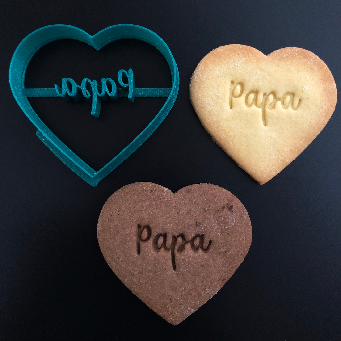 Dad heart cookie cutter