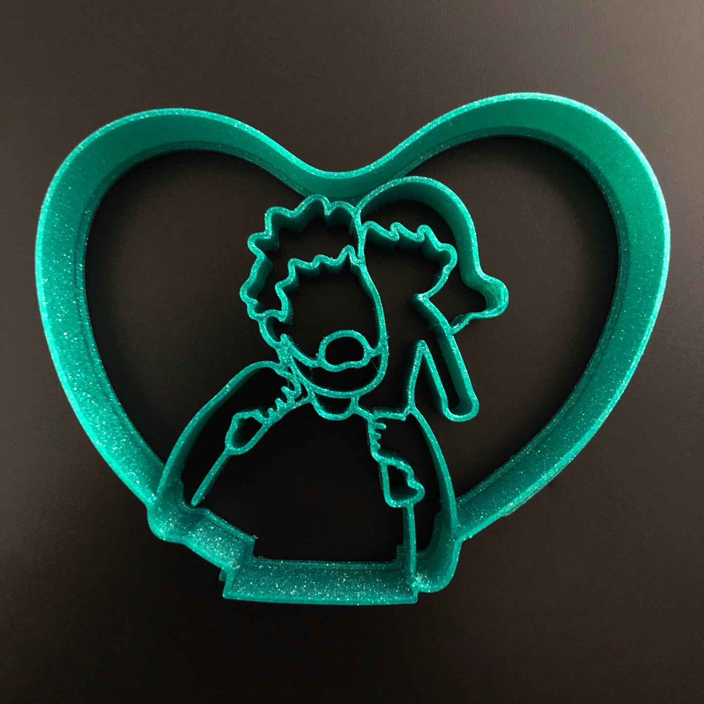 Father and Child long hair cookie cutter